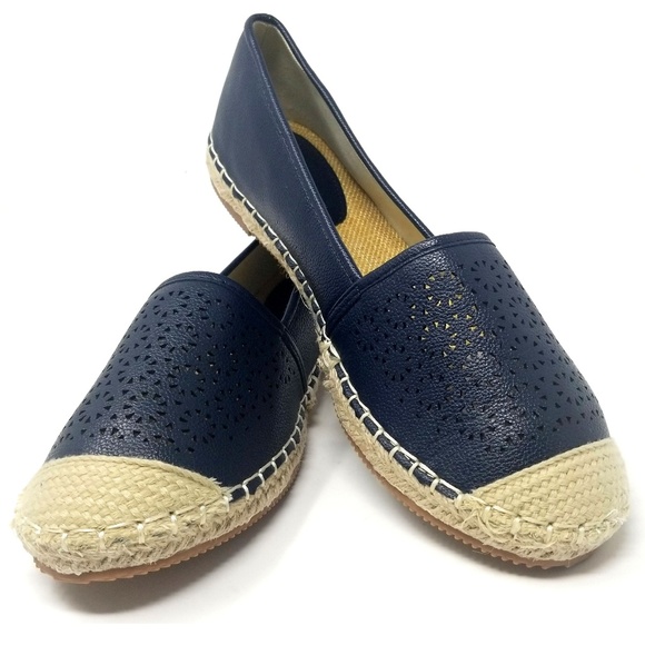 Women's Flat Slip On Espadrilles, E-2818, Blue